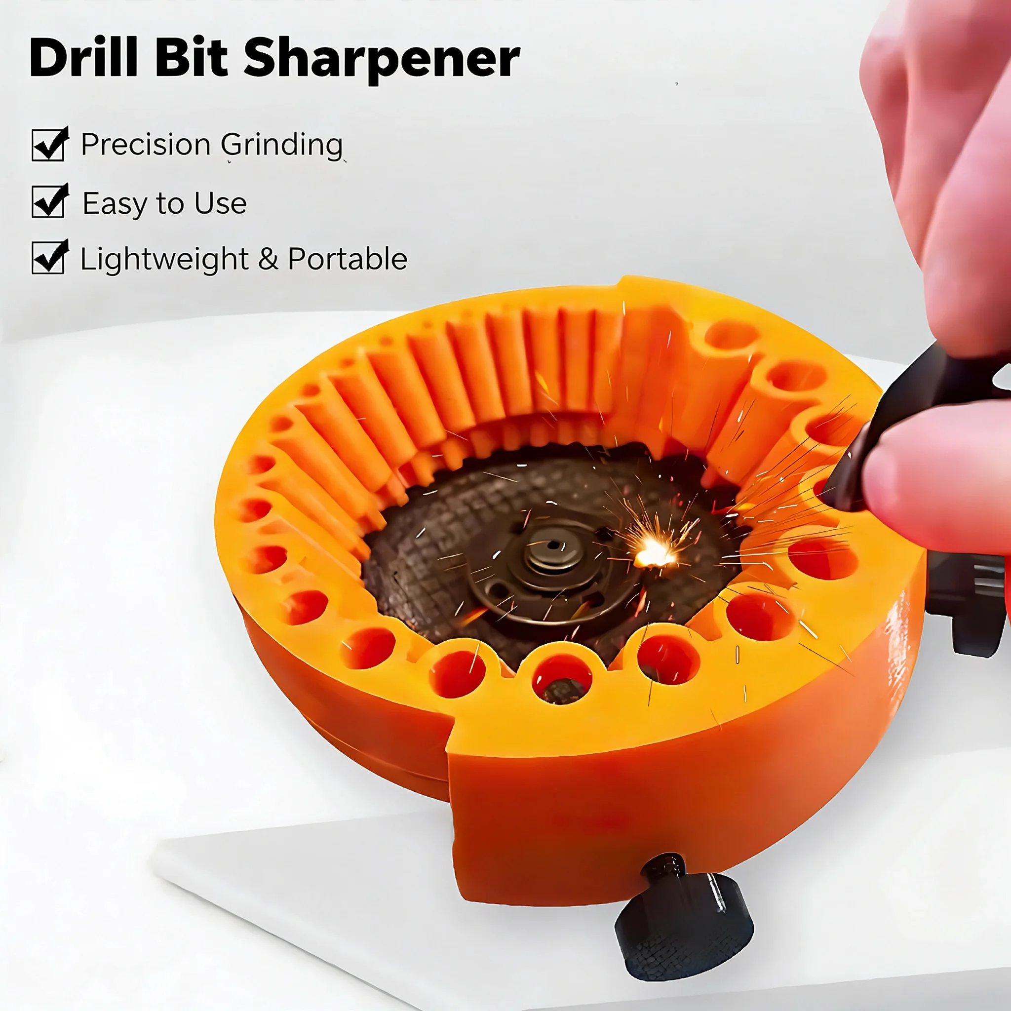Portable Drill Bit Sharpening Jig Set Multi Diameter Grinding Guide Attachment for Workshop DIY Tools