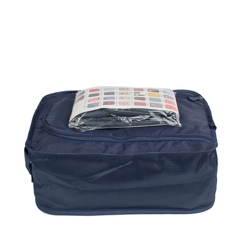 Waterproof And Dustproof Double-Layer Shoe Bag Travel Travel Underwear Cosmetics Toiletries Storage Bag 7 Color Folding Shoe Bag