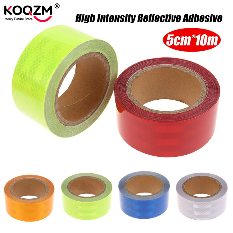 10M Reflective Tape Warning Light Reflector Protective Sticker Reflective Film Car Reflective Safety Strip Stickers Fluorescent