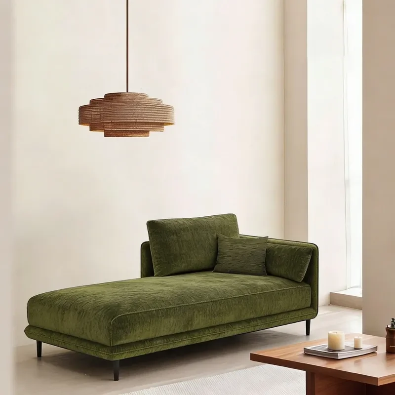 Quiet Wind Fabric Sofa Chair for Small Apartment Living Room Bedroom Hospitality Princess Style Comfortable Seating Furniture