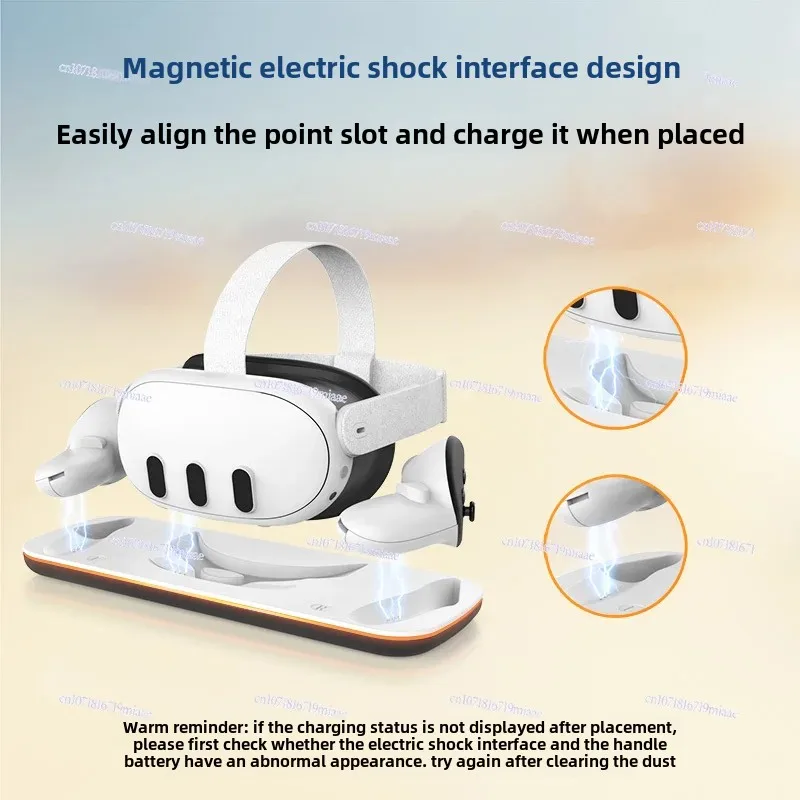 Quest3 Charging Station Magnetic Base Helmet Handle Charging Storage Fast Charging Safety