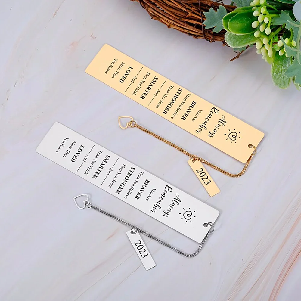 

Customized Stainless Steel Bookmarks for Students to Present to Teachers Colleagues and Classmates in Season of Graduation