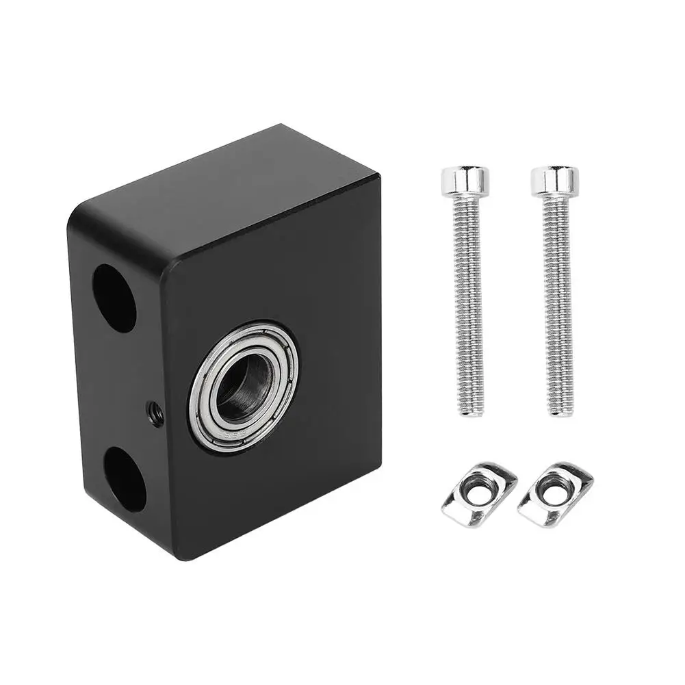 

Z Axis Bearing Bracket Mount with Screw Aluminum Alloy Portable 3D Printer Accessory Durable Small Size Support