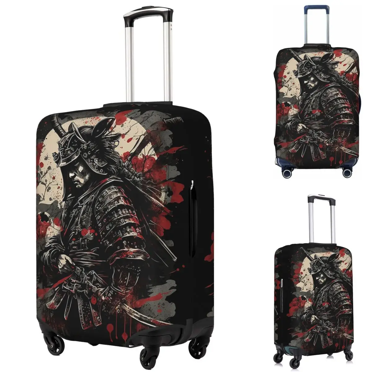 

Japanese Samurai Warrior Suitcase Cover Protection Elastic Trip Luggage Protector Covers for 18-32 Inch