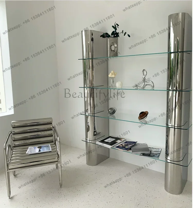 Shopping mall clothing store display decorative rack shoe bag display Nakajima Taiwan stainless steel rack