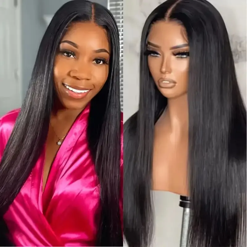 Rosabeauty 40 Inch 13x6 Straight Lace Front Wig Human Hair 13X4 Frontal 5X5 Glueless Ready to Wear Wigs 250% For Women