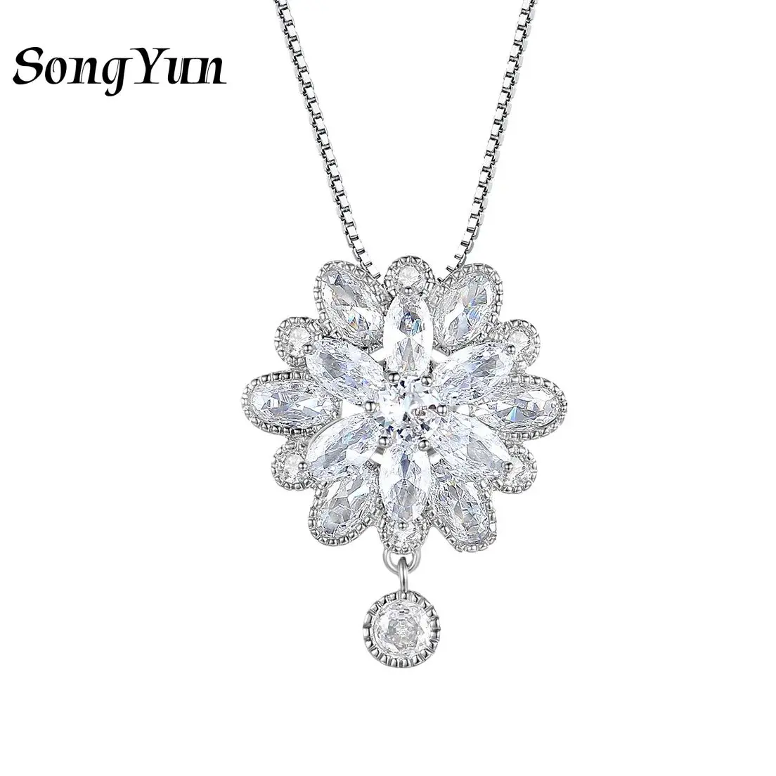 

SongYun Jewelry MHT Quality Brass Necklace Choker Chain CZ 7A Zircon Cocktail Party Statement Jewelry Women Necklaces Jewelry