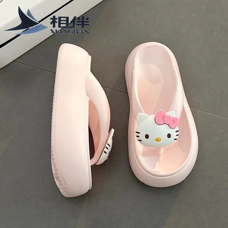 Girly Heart Kawaii Sanrio Ins แฟชั่น Hello Kitty อะนิเมะ Pvc รองเท้าน่ารักการ์ตูนรองเท้าแตะน่ารักจี้ของขวัญของเล่นสําหรับเด็ก