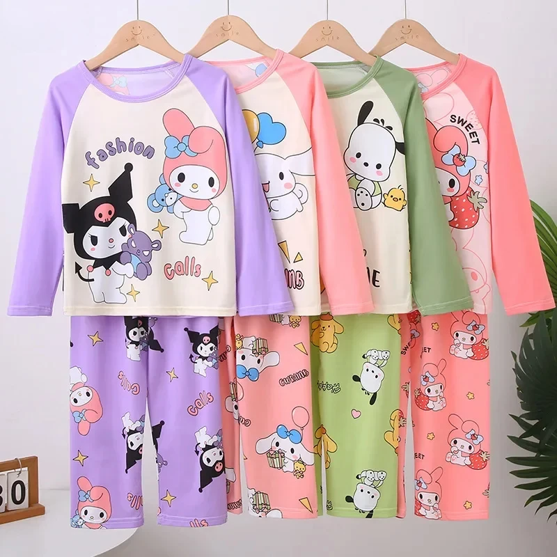 Herfst Kinderen Pyjama Sets 2024 Meisje Cartoon Nachtkleding Jongens Lange Mouwen Broek Pijamas Koreaanse Thuis Kleding Kinderen Loungewear