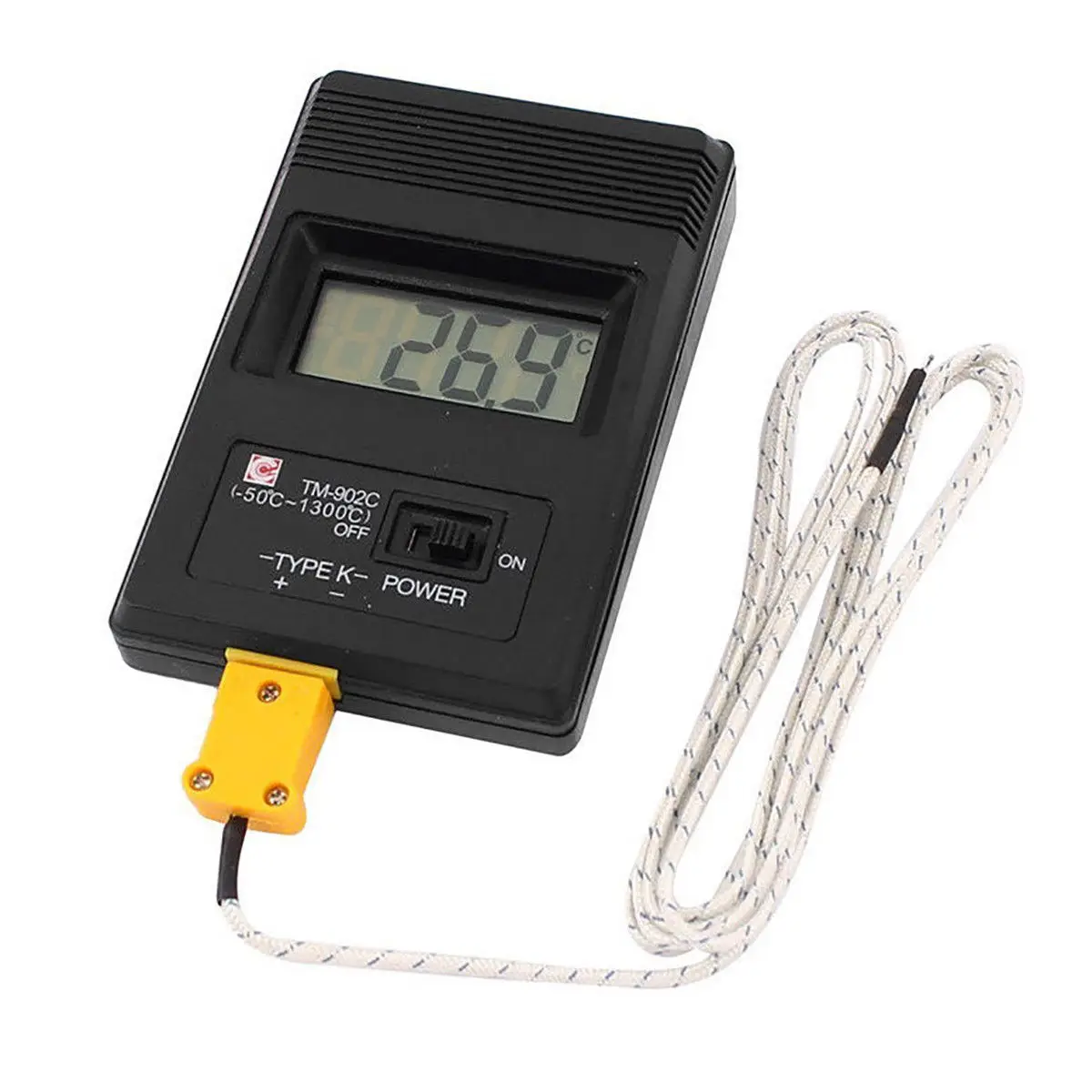 

Digital LCD Thermometer K Type Temperature Meter With Probe 300mm Fiberglass Thermocouple Stock High quality New