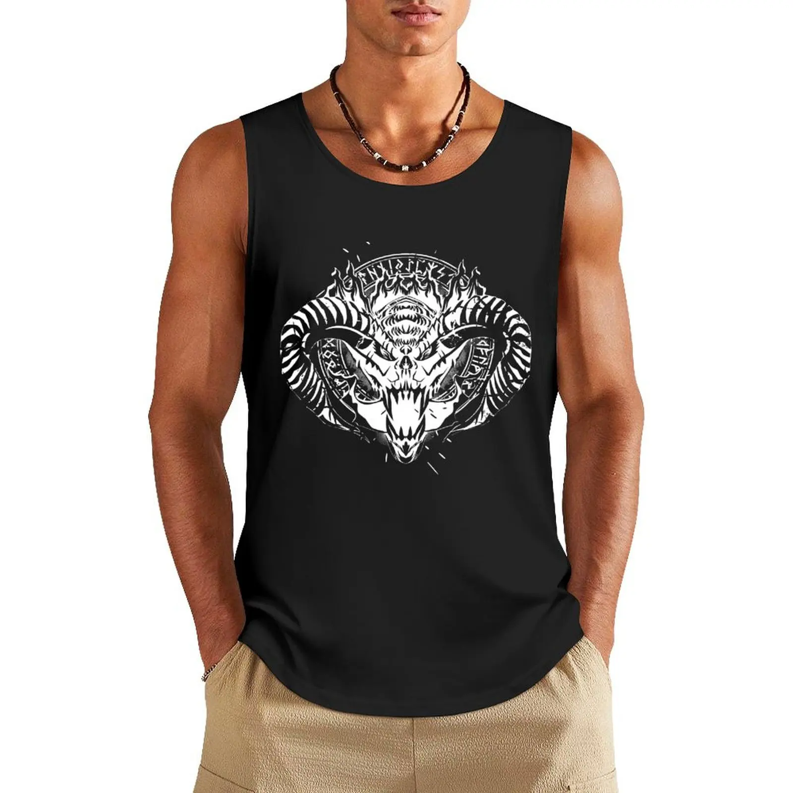 Balrog White Tank Top gym for men Men's gym gym clothes man