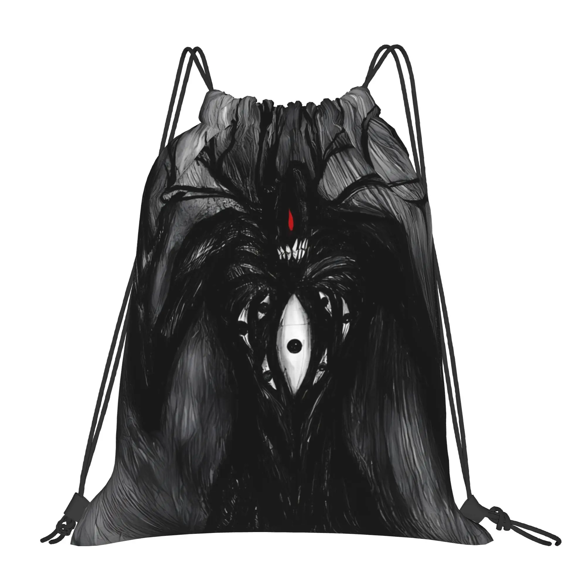 horror aesthetic dark art 001 SCP Foundation Portable Hiking Drawstring Bags Riding gym Backpack gift Storage Backpacks
