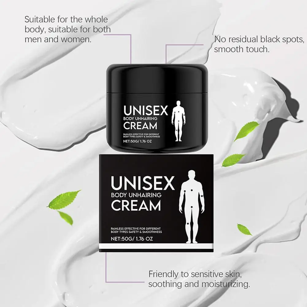 كريم إزالة الشعر اللطيف 50 جرام للبالغين - مزيل شعر الجسم بالكامل للبشرة الحساسة، تركيبة مرطبة لنتائج ناعمة