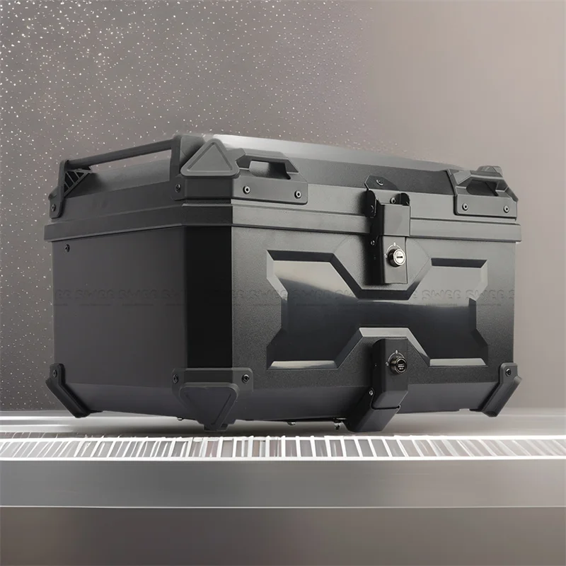 45L 58L Motorcycle Tail Box High Strength ABS Plastic Luggage Box Electric Bike Quick Release Waterproof & Impact Resistant Case