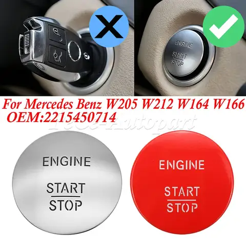 2215450714 Keyless Go Start Stop Push Button Car Engine Ignition Switch For Mercedes Benz W205 W212 W164 W166 W221