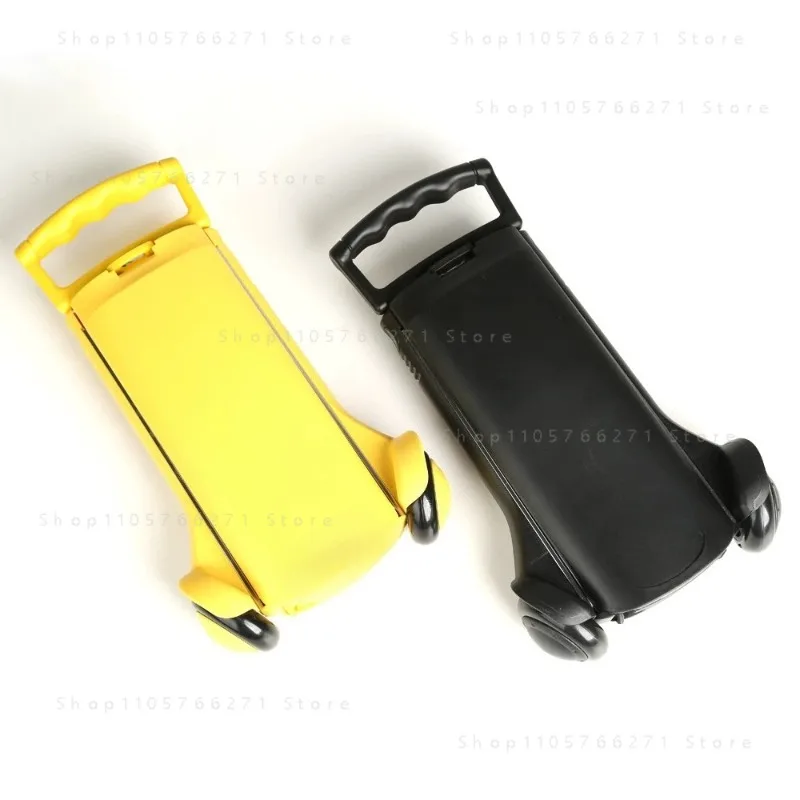 Mini Folding Aluminum Hand Truck Portable Luggage Trolley Shopping Pull Cart for School Bag Grocery
