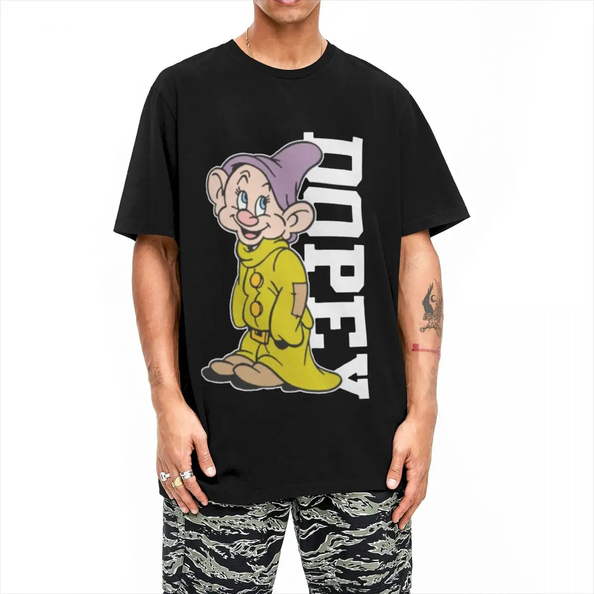 Snow White Tee Shirt Dopey Dwarf Cute Face I\'m Dopey T Shirts for Men Women 100% Cotton Awesome T-Shirts Short Sleeve Clothing