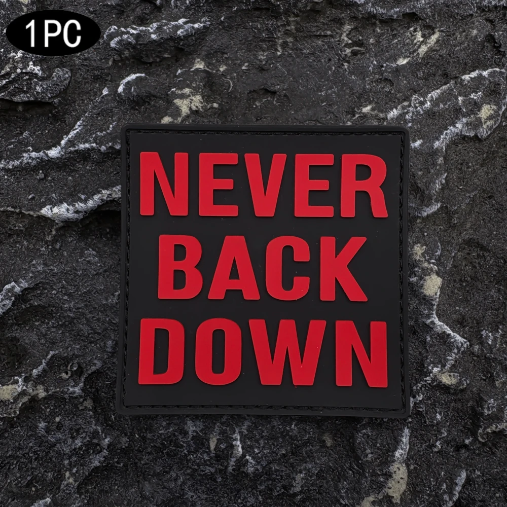 Creative Square Text-Themed Graphic Decoration Pvc Armband, Flexible Pvc Material 3D Badge, DIY Modification Decorative Patch for Travel Backpacks and Tops, Glow-In-The-Dark, Includes Felt Backing