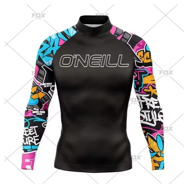 Men's Beach UV Resistant Shirt Training Swimming Diving Surfing Suit Long Sleeved Swimsuit Jellyfish Long Sleeved Shirt T-shirt