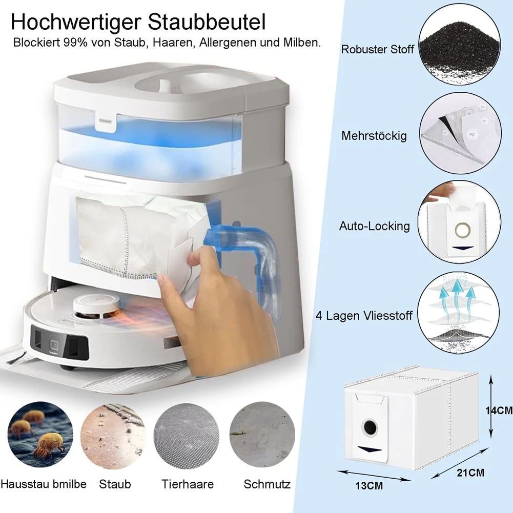 Aksesori untuk Ecovacs Deebot T30 Omni / T30 Pro Omni pembersih vakum Robot, sikat utama, kantong debu, Tisu, filter