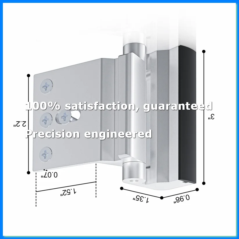 1Pack Door Reinforcement Lock,Aluminium Alloy U Door Reinforcement Lock 3Inch Security Door Lock Home Proof Door Stopper-A28R