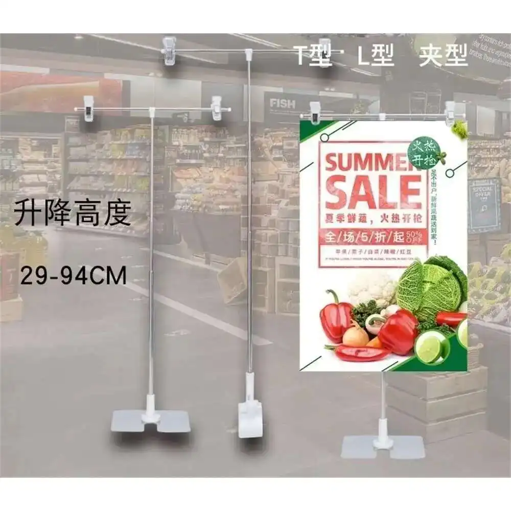 Desktop Poster Rack Pop Poster Banner t Table Display Stand Holder Advertising Commodity Pricetag Sign Label Holder Clip Clamp