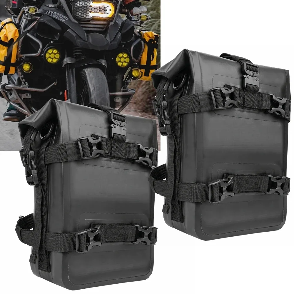 

Waterproof Motorcycle Side Bag PVC Roll Dry Storage Saddle Bag Universal Motorbike Luggage Backpack Adjustable Strap Motorcycle