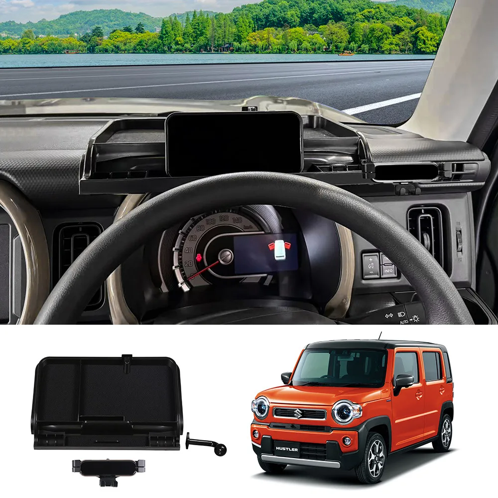 

For Suzuki Hustler 2024 ABS Front Dashboard Storage Box Center Console Tray Cover Instrument Panel Mobile Phone Holder