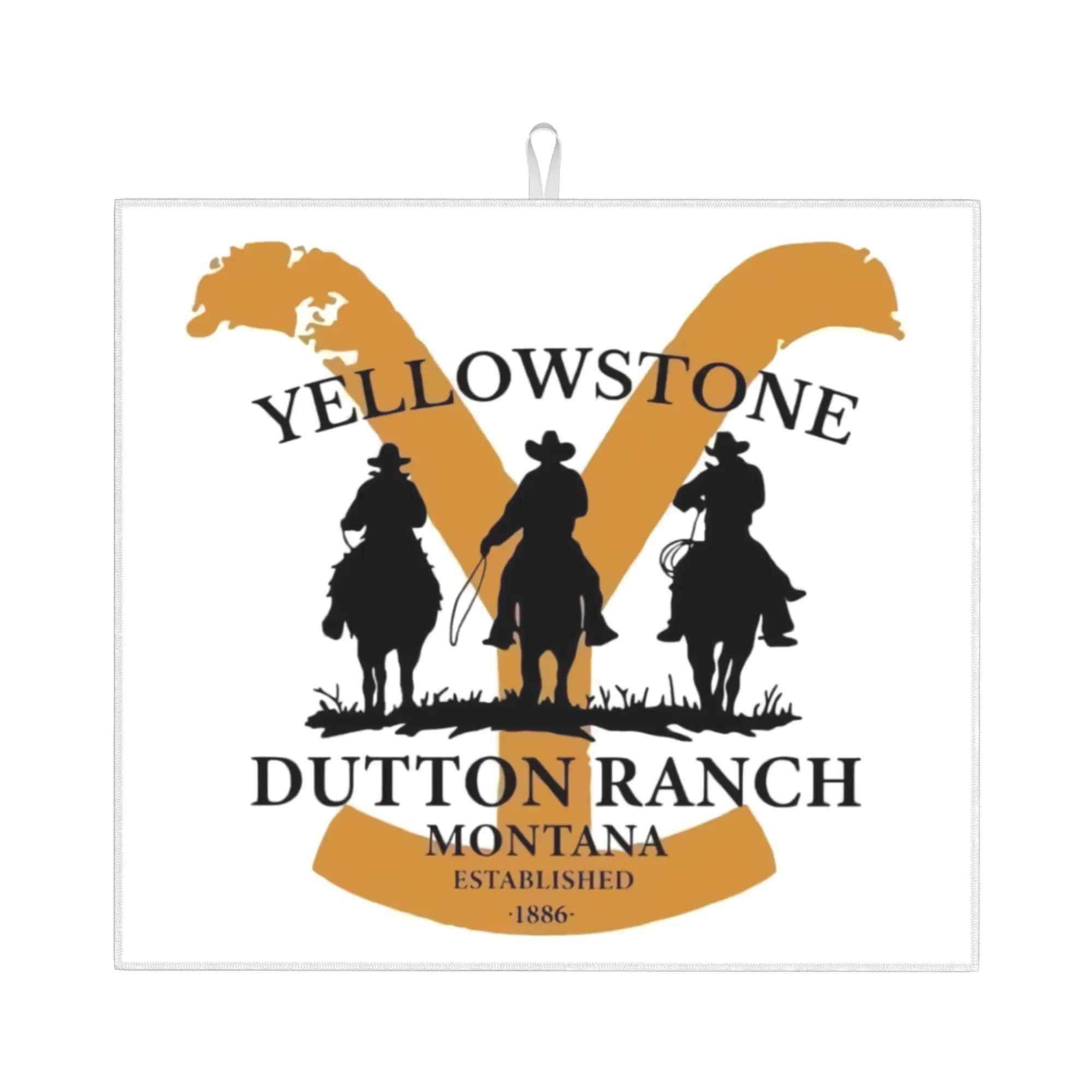 Drying Mat For Kitchen Dutton Ranch Yellowstone Water Absorbent Waterproof Reusable  On Slip Kitchen Counter Protector Mat