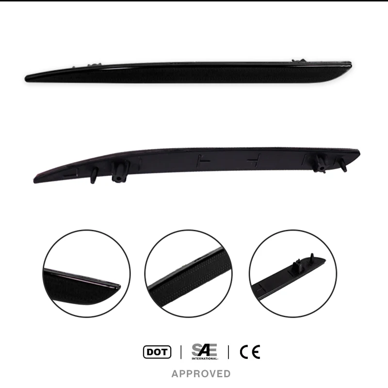 2PCS Lensa Reflektor Bumper Belakang Untuk Chrysler 300 2015-2023, Spesifikasi OE Rakitan Kiri Kanan, Pengganti Reflektor Merah OEM, Tanpa Bohlam / Soket