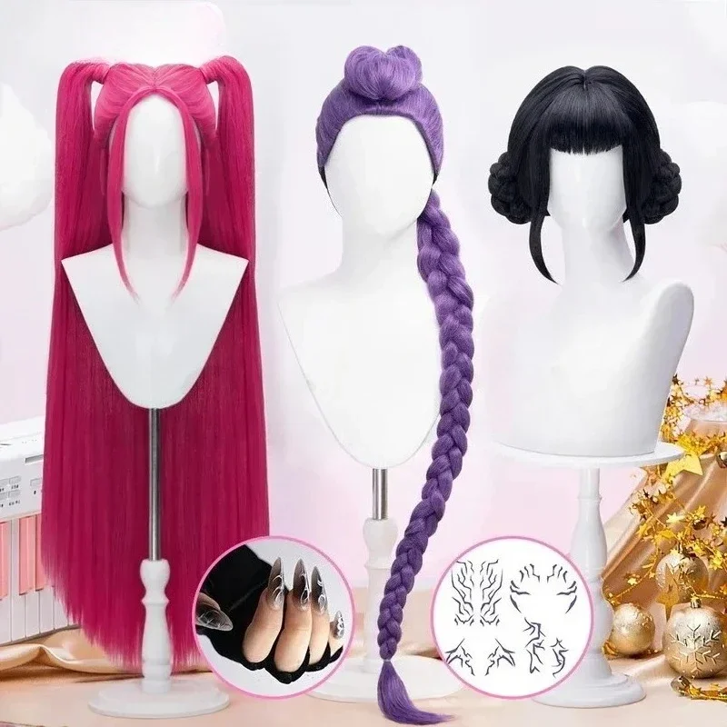 

Halloween 2025 New Rumi Mira Zoey Cosplay Wig KPOP Hunters Cosplay DokiDoki KPOP Huntrix Women Rumi Cosplay