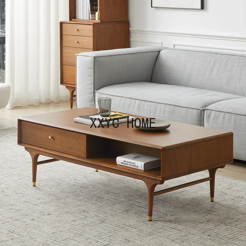 

Средневековый индустриальный стиль, комбинированный шкаф для телевизора из массива дерева, гостиная, маленькая квартира, чайный столик цвета скандинавского ореха