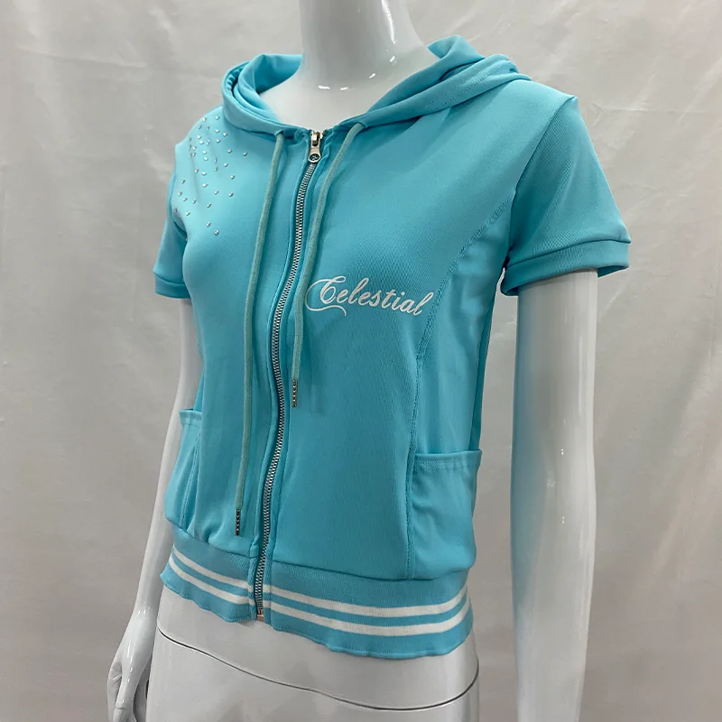 جاكيت نسائي بقصة ضيقة بتصميم Y - مراجعة Graphic Hoodie Streetwear وسعره