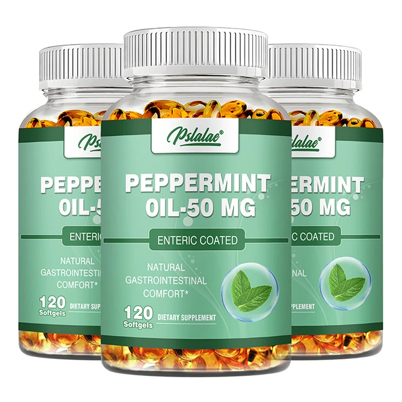 

Peppermint Oil 50 Mg - Supports Normal Bowel Function, Promotes Digestive Health, and Relieves Abdominal Discomfort