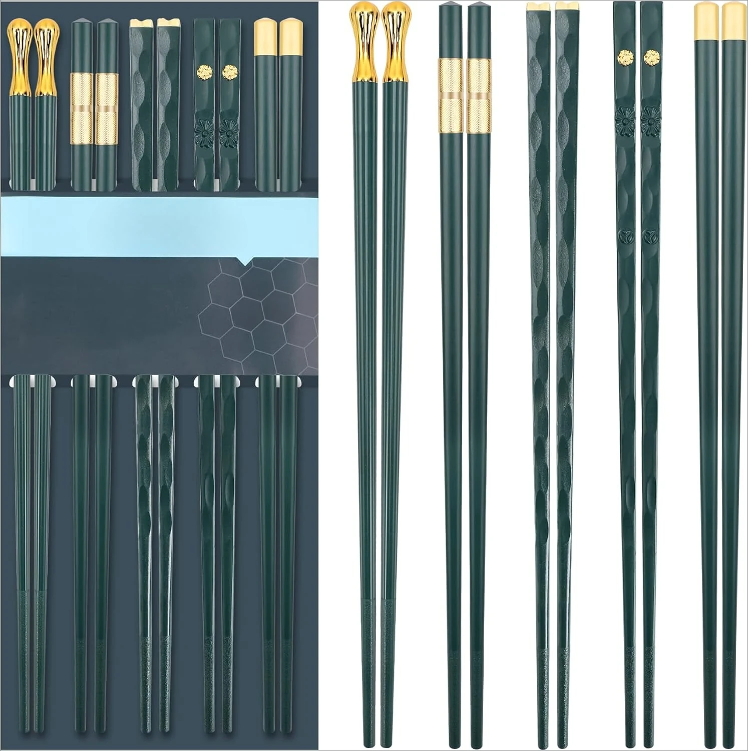 

Chopsticks Reusable Fiberglass Dishwasher Safe 9.6 Inch/24.3cm Matte Non-Slip Family/ Hotel/ Restaurant Japanese Chop Sticks