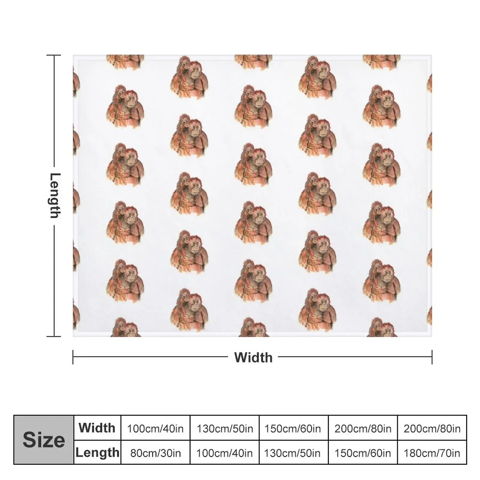 Orangutan Throw Blanket warm winter blankets ands Blankets