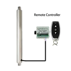 Linear Actuator 12V Remote Controller kit CW CCW High Torque Max 1500N 15mm/s 50mm-1000mm Stainless Steel Rod