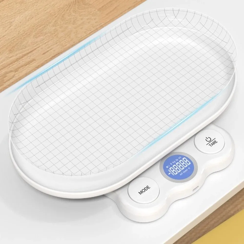 LCD Backlight Digital Pet Scale Tare Function Non-Slip Electronic Weight Scale Accurate Detachable Tray Kitchen Scale Veterinary