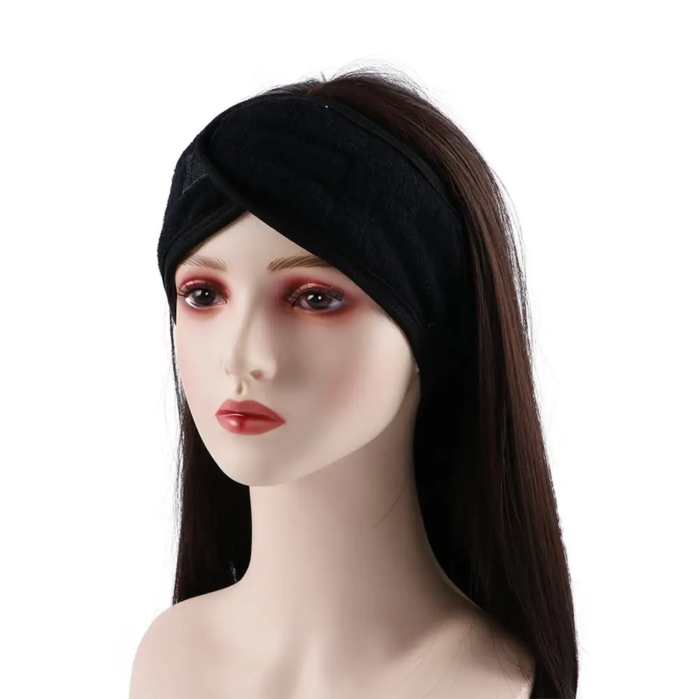 Women Yoga Bath Cosmetic Adjustable Facial Tiara Turban Makeup Hairband Head Band Turban