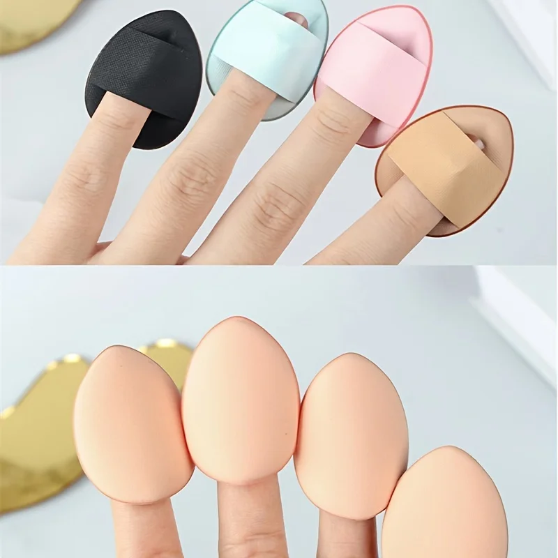 New 5/10Pcs Mini Finger Puff Foundation Small Air Cushion Powder Sponge Face Concealer BB Cream Cosmetic Applicator Makeup Tools