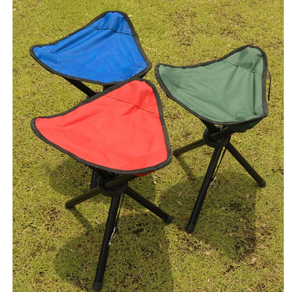 Portable Stool Outdoor Chairs Stools Camp Foldable Telescopic Large Tripod Camping Folding Fishing Aldult