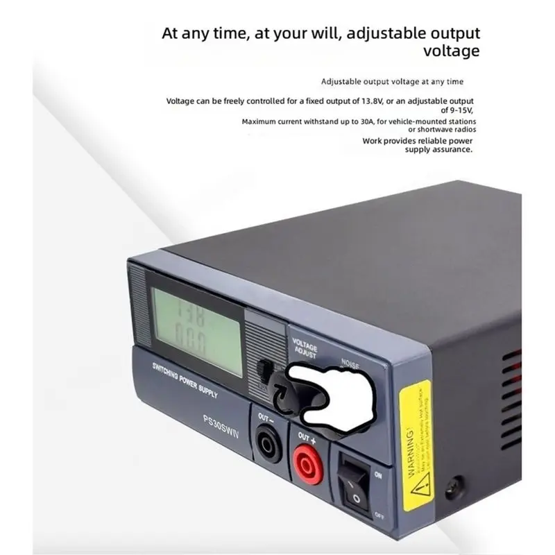 DTA4-For QJE PS30SWIV DC Communication Switching Power Supply 13.8V 30A Adjustable Linear Power Supply, 1PC EU Plug Included