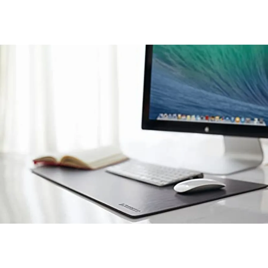 24" x 14" Leather Desk Pad - SKIDSTOP Ultra Smooth Executive Blotter and Protective Mat Large Mouse Pad for Office School Home
