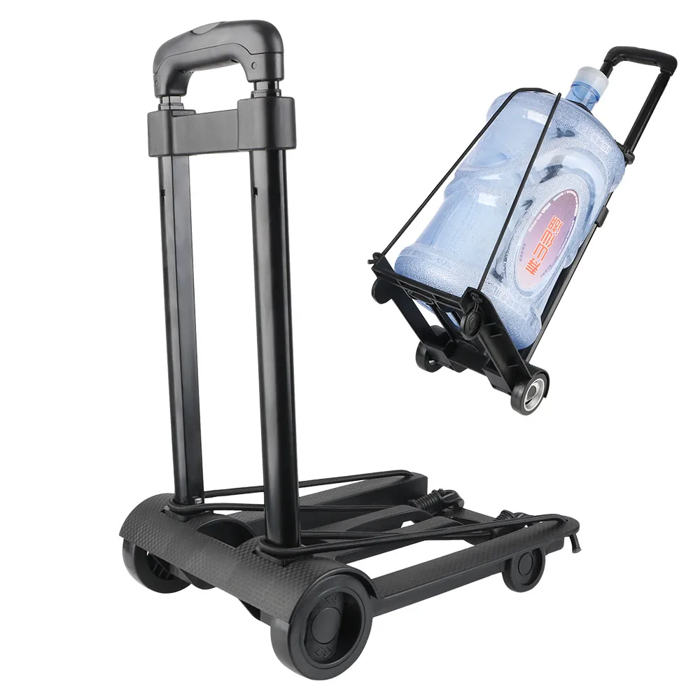 Utility Rolling Carts Foldable Luggage Dolly Rolling Carts With Wheels Portable Fold Dolly With Wheels with Wheels