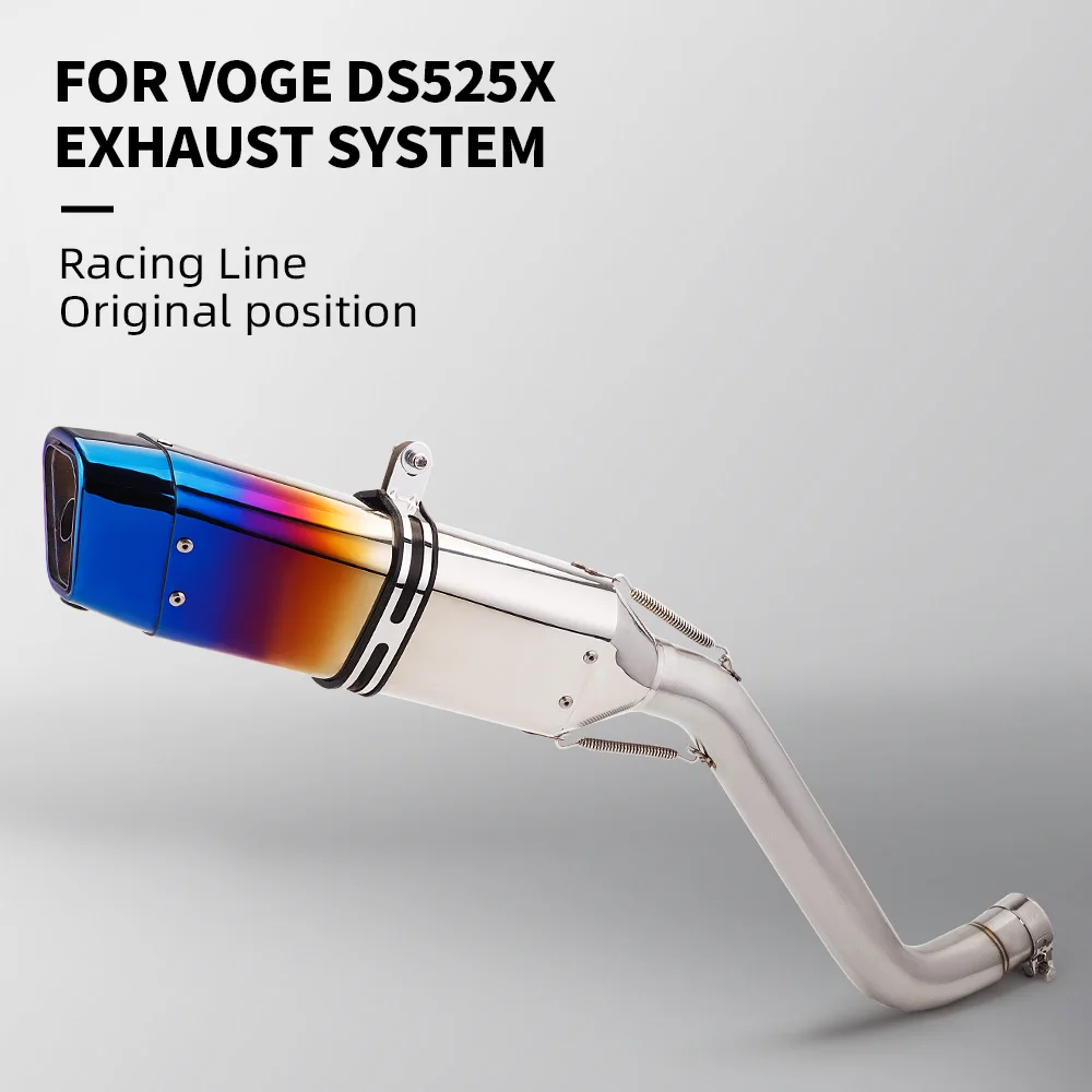 

Motorcycle Exhaust Escape System Modified Muffler Stainless Half Link Pipe Slip On for VOGE DS525X DS 525X 51mm