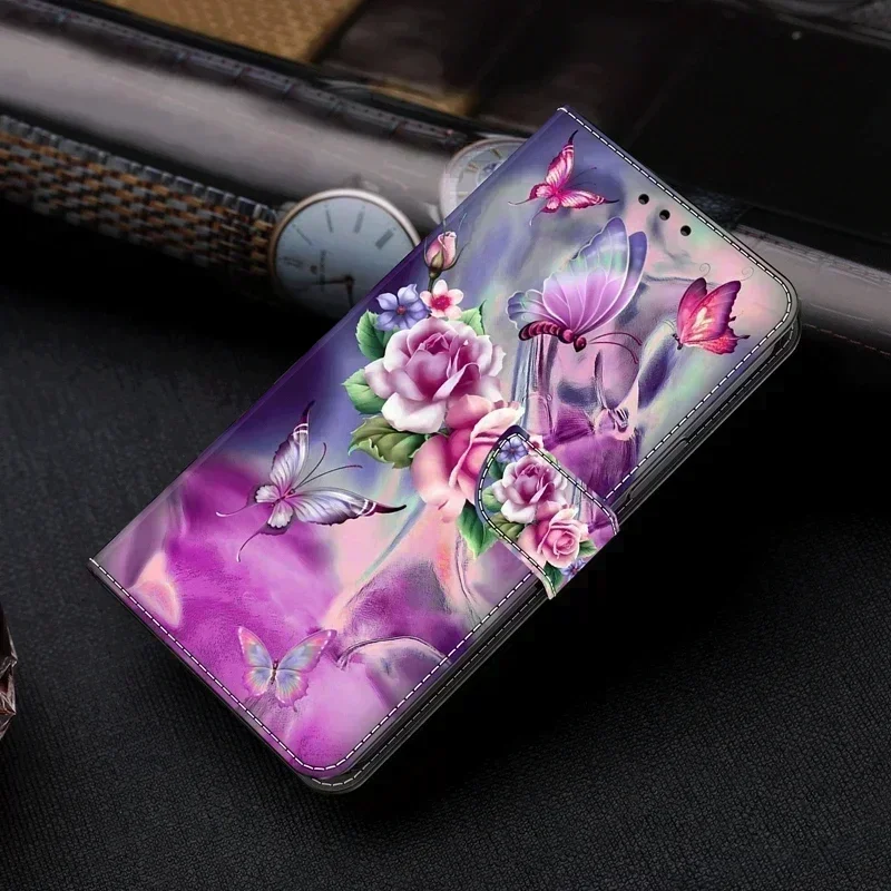 New Printied Leather Flip Wallet Cases For Sony Xperia 1 III XQBC62/V Xperia 1 5 10 III 1 10 II 10 III Lite Magnetic Phone Cover