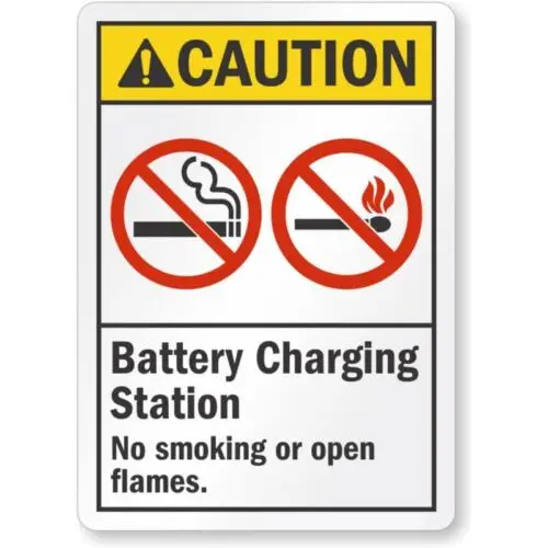 Battery Charging Station Danger Aluminum Weatherproof Sign p1117