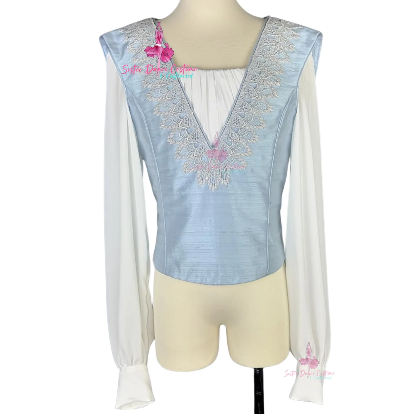 

High-end private custom adult children sky blue professional performance competition costume men's costume