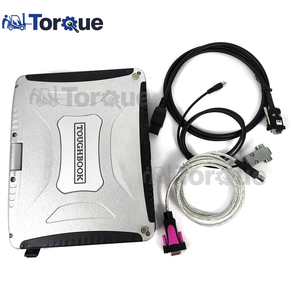 for CAT forklift Diagnostic tool 16A68-00500 or 16A68-00800 or 16A68-11320 round cable+CF19 Laptop