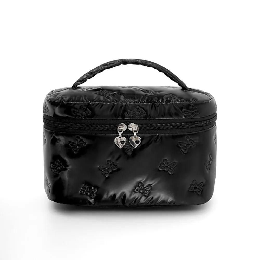 

Travel Handheld Makeup Bag Square Large Capacity Washroom Bag Waterproof Double Zipper Storage Bag Cosmetic Organizer